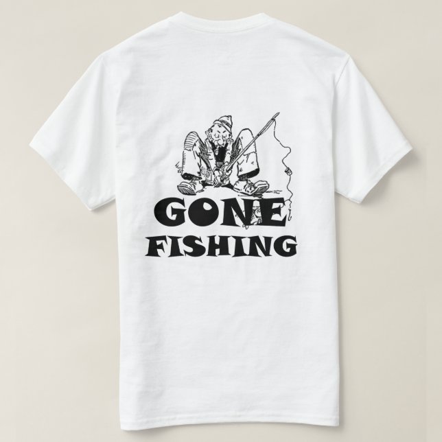 Camisetas engraçadas de pesca idas (Verso do Design)