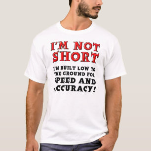 Camisetas engraçadas de precisão e velocidade para