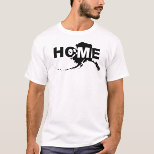 Camisetas engraçadas do Alasca, lar longe do estad