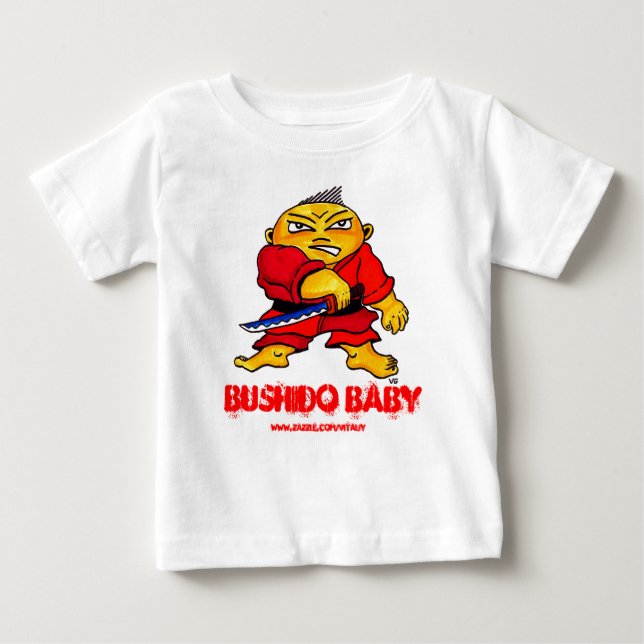 Camisetas engraçadas do bebê de Bushido (Frente)