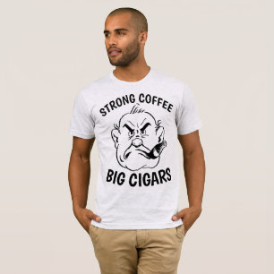 Camisetas engraçadas do CIGAR e do CAFÉ
