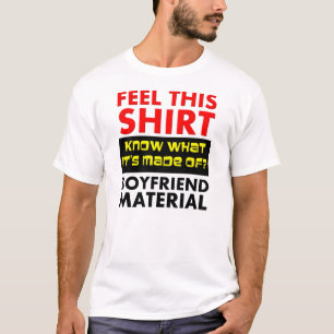 Camisetas engraçadas do material do namorado