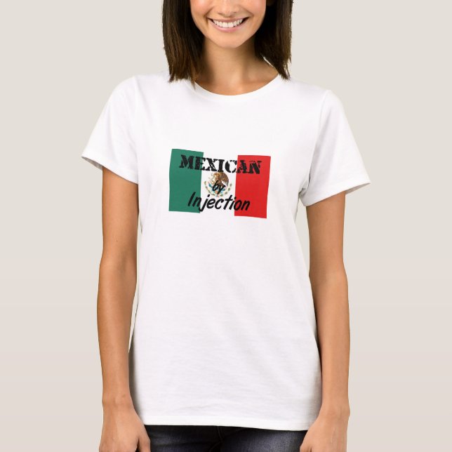 Camisetas engraçadas do mexicano por injecção (Frente)