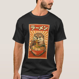 Camisetas engraçadas do Ramen de Lontra Japonês Ka
