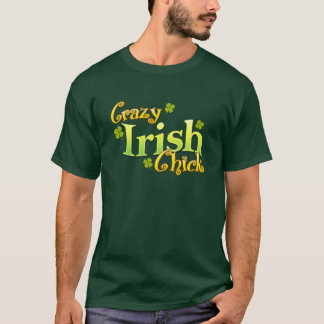 Camisetas engraçadas irlandesas loucas do pintinho
