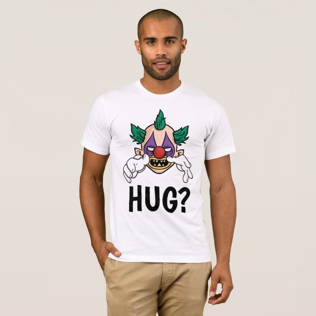 Camisetas Engraçadas, Palhaço Assustador Hug (Frente Completa)