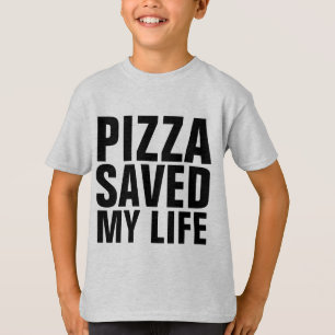 Camisetas engraçadas para crianças PIZZA SALVOU MI