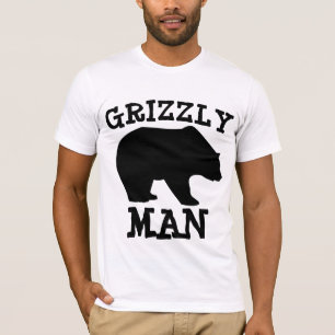 Camisetas engraçadas para homens, GRIZZLY MAN