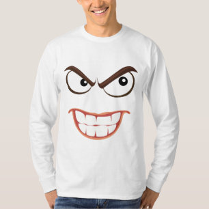 Camisetas engraçadas para homens, ROSTO DEMENTE
