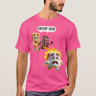 Camisetas engraçadas Para Homens Smores Acampament