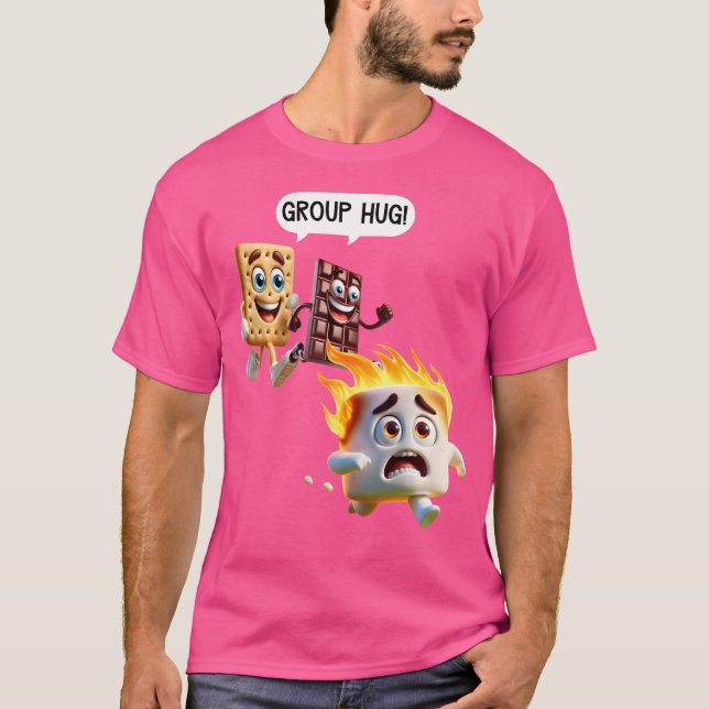 Camisetas engraçadas Para Homens Smores Acampament (Frente)