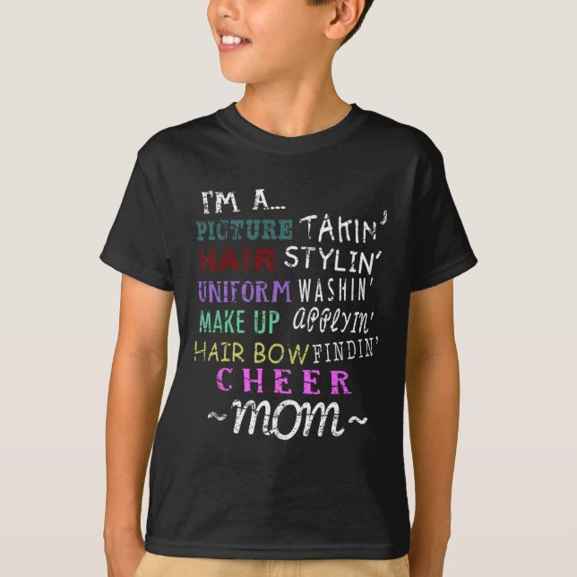 Camisetas engraçadas para mães de cheerleaders (Frente)