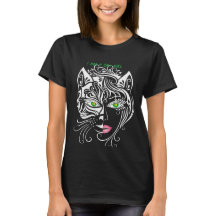 Camisetas engraçadas para mulheres amantes de gato