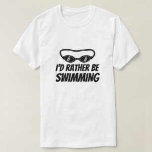 Camisetas engraçadas para nadador - Eu preferenci