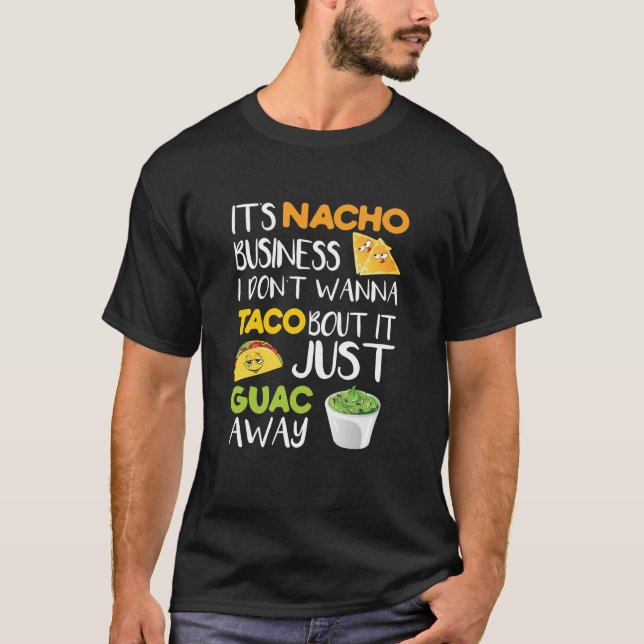 Camisetas engraçadas - T de Guac do Taco do Nacho (Frente)