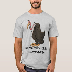 Camisetas engraçadas velhas Grouchy do buzzard