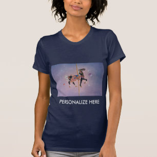 Camisetas escuras femininas - Petaluma Carousel Ho