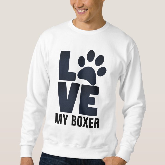 Camisetas EU AMO MEU CÃO BOXER (Frente)