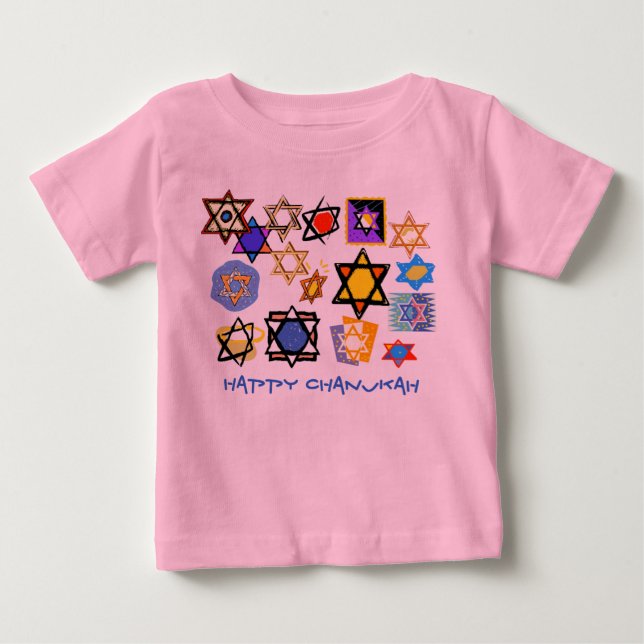Camisetas FELIZES DE BEBÊ CHANUKKAH - FÉRIAS ALTAS (Frente)