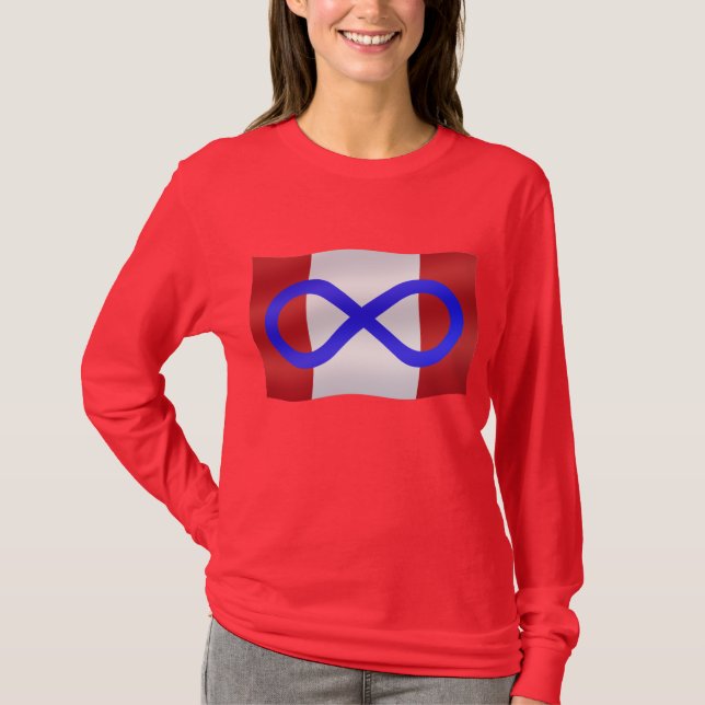 Camisetas femininas de Metis das nações do orgulho (Frente)