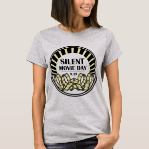 Camisetas femininas do Dia do Filme Silencioso