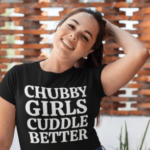 Camisetas femininas - Garotas gorduchas abraçam me
