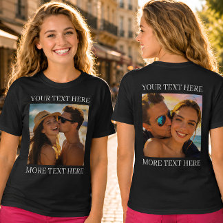 Camisetas Frente e Verso, Foto e Texto Personaliza
