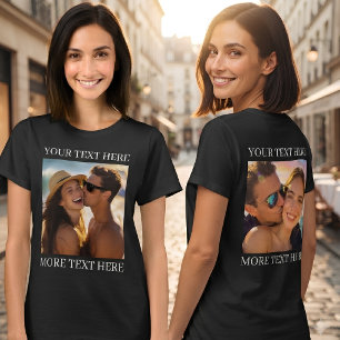 Camisetas Frente e Verso, Foto e Texto Personaliza