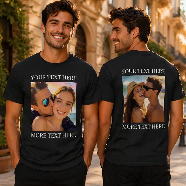 Camisetas Frente e Verso, Foto e Texto Personaliza (Criador carregado)