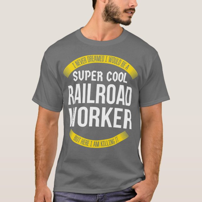 Camisetas Funny Railroad Empregados Aproveitando P (Frente)