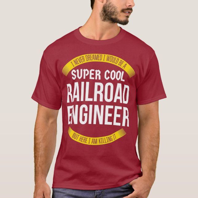 Camisetas Funny Railroad Engenheiro Gift (Frente)