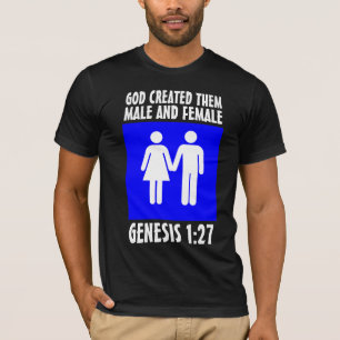 Camisetas GÊNESIS 1:27 MASCULINO E FEMININO CRISTÃ