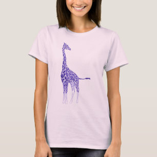 Camisetas Girafa Manchas Roxas e Lavanda