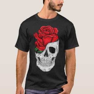 Camisetas Gráficas Crônicas Florais - Caveira Flor