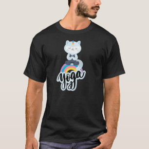 Camisetas Gráficas De Gato De Ioga Unicorn Estou A