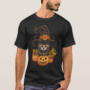 Camisetas Gráficas de Gato Savannah de Halloween p