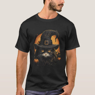Camisetas Gráficas De Halloween De Gato Da Florest