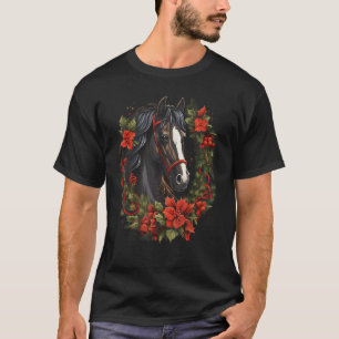 Camisetas Gráficas de Natal de Cavalo para Homens