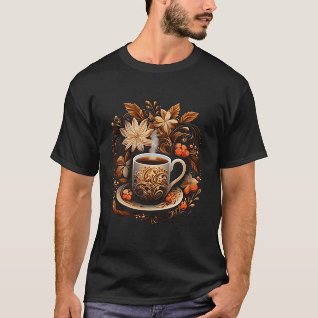 Camisetas Gráficas de Natal do Café para Homens Du (Frente)