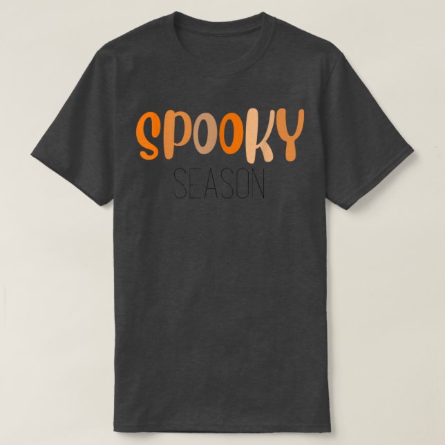 Camisetas Gráficas de Queda - Estação de Spooky (Frente do Design)
