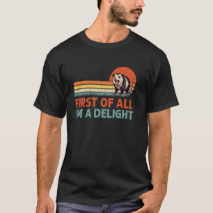 Camisetas Gráficas Divertidas Homens, Gambá Antes