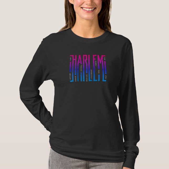 Camisetas Gráficas do Harlem Nova Iorque e S Ragla (Frente)
