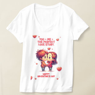 Camisetas Gráficas Do Pescoço-V, Camisetas-T Impre