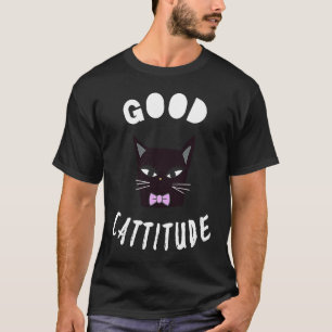 Camisetas Gráficas Femininas de Gato Atitude Femin