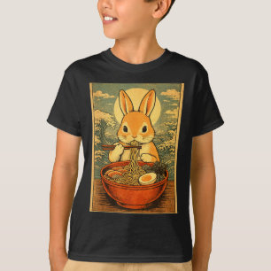 Camisetas Gráficas Japonesas Bunny Ramen Para Home