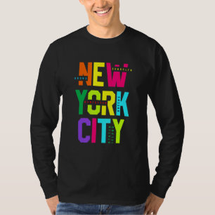 Camisetas Gráficas Novidade Colorida Cidade de Nov