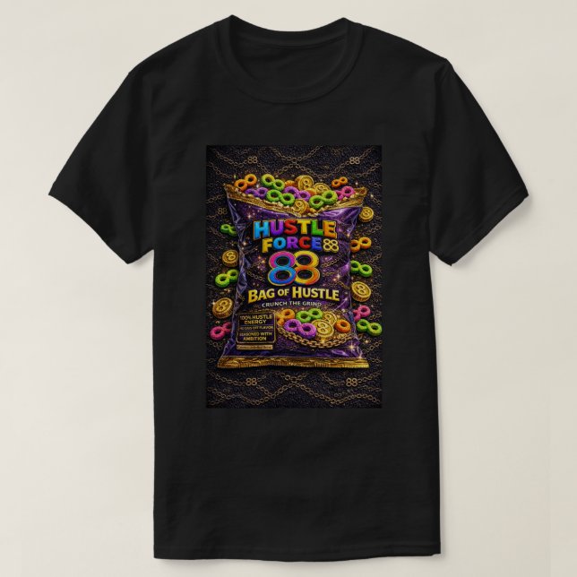 Camisetas Hustle Force 88 Saco De Batatas Fritas (Frente do Design)