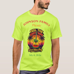 camisetas iguais de celebração familiar jamaicana