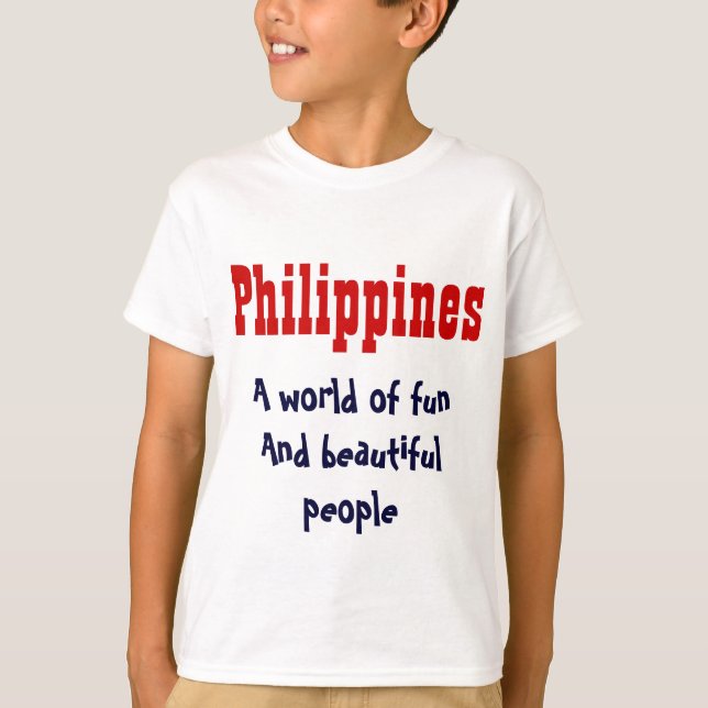 Camisetas infantis das Filipinas (Frente)