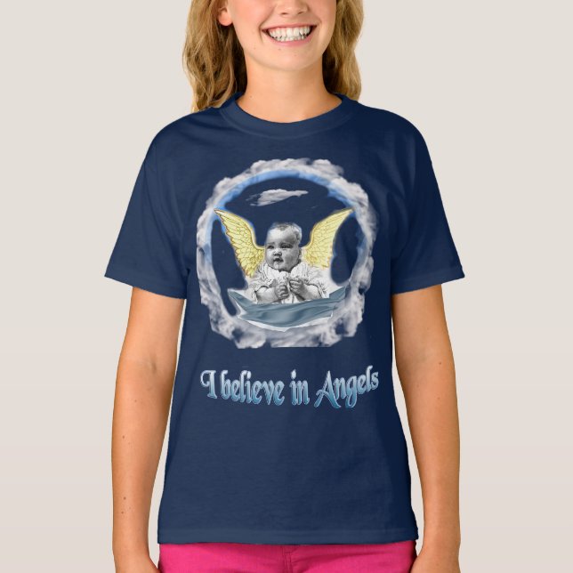 Camisetas infantis de anjos (Frente)
